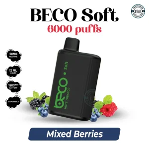 BECO Soft 6000 puffs 20MG Mixed Berries Disposable Vape in UAE
