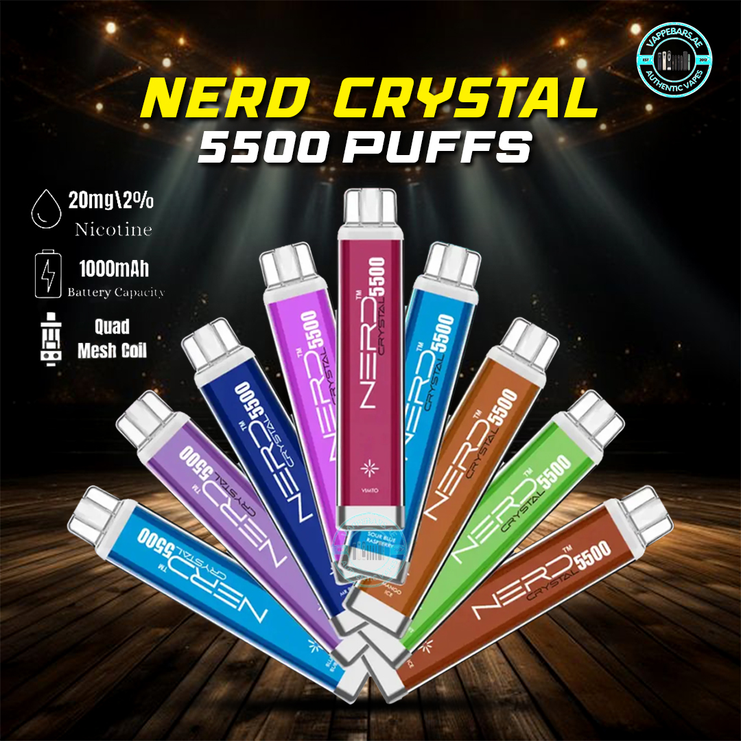 Nerd Crystal 5500 Puffs Disposable Vape In UAE