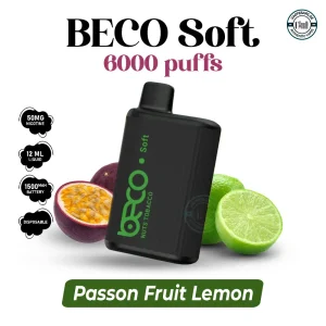 BECO Soft 6000 puffs 20MG Passon Fruit Lemon Disposable Vape in UAE
