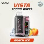 VOZOL Vista 20000 Puffs Peach ICE Disposable Vape in Dubai