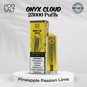 Pod Salt Onyx Cloud 25000 Puffs Pineapple Passion Lime Disposable Vape in Dubai