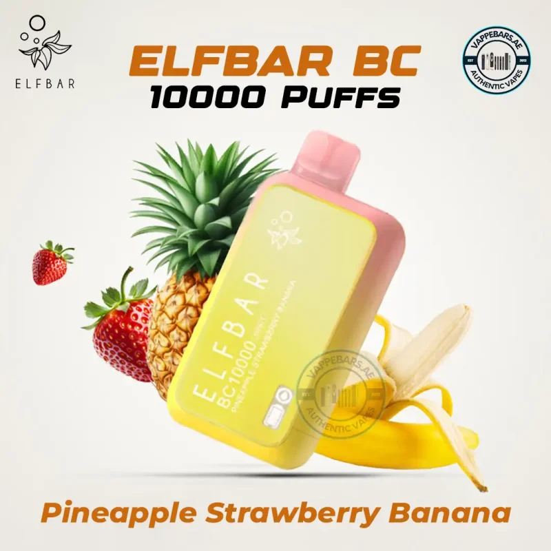 ELFBAR BC 10000 Puffs Pineapple Strawberry Banana Disposable Vape in Dubai UAE