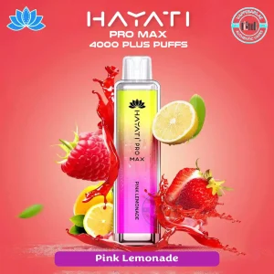 HAYATI Pro Max 4000 Puffs Pink Lemonade Disposable Vape in Dubai