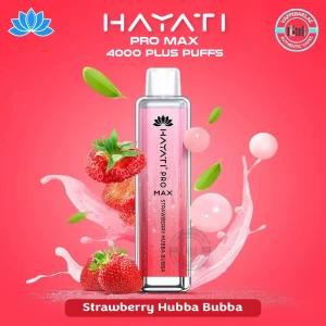 HAYATI Pro Max 4000 Puffs Strawberry-Hubba-Bubba Disposable Vape in Dubai