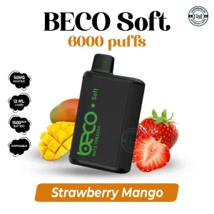 BECO Soft 6000 puffs 20MG Strawberry Mango Disposable Vape in UAE