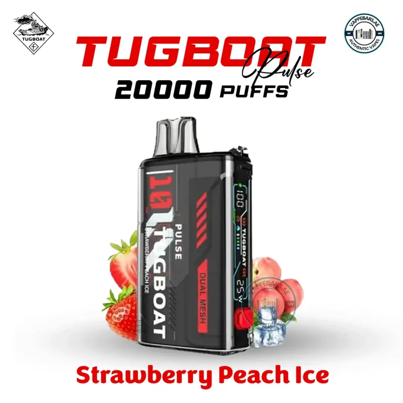 Tugboat Pulse 20000 Puffs Strawberry Peach Ice Sweet Melon Mango Disposable Vape in Dubai