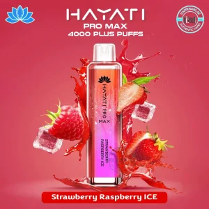 HAYATI Pro Max 4000 Puffs Strawberry Raspberry ICE Disposable Vape in Dubai