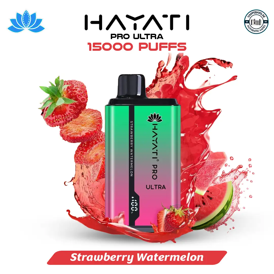 Buy Hayati Pro Ultra 15000 Puffs Strawberry Watermelon in UAE Buy Hayati Pro Ultra 15000 Puffs Strawberry Watermelon in UAE