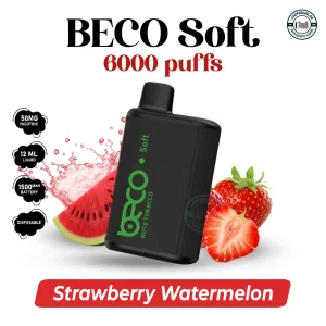 BECO Soft 6000 puffs 20MG Strawberry Watermelon Disposable Vape in UAE