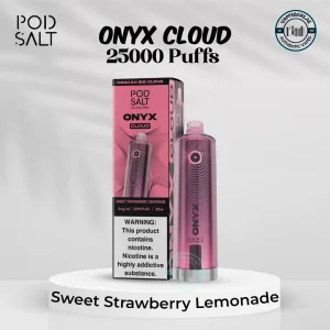 Pod Salt Onyx Cloud 25000 Puffs Sweet Strawberry Lemonade Disposable Vape in Dubai