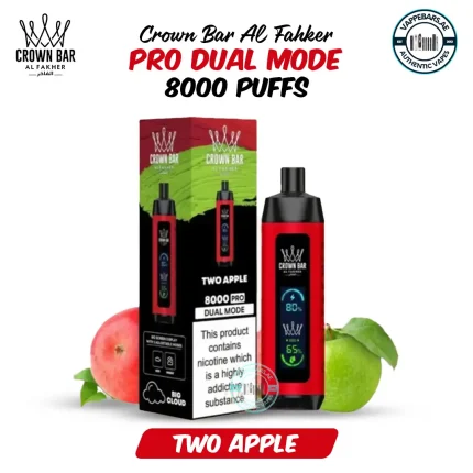 Al Fakher Pro Crown Bar 8000 Puffs Two Apple in UAE