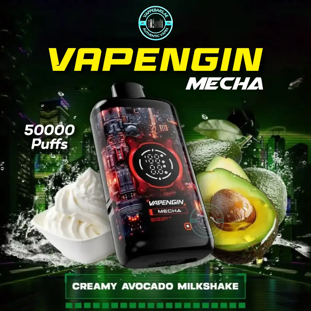 Vapengin Mecha 30mg Nicotine 50000 Puffs Vapengin Mecha , Creamy Avocado Milkshake in Dubai UAE