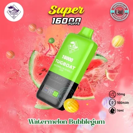 Tugboat Super 16000 Puffs Watermelon Bubblegum Pod In Dubai UAE