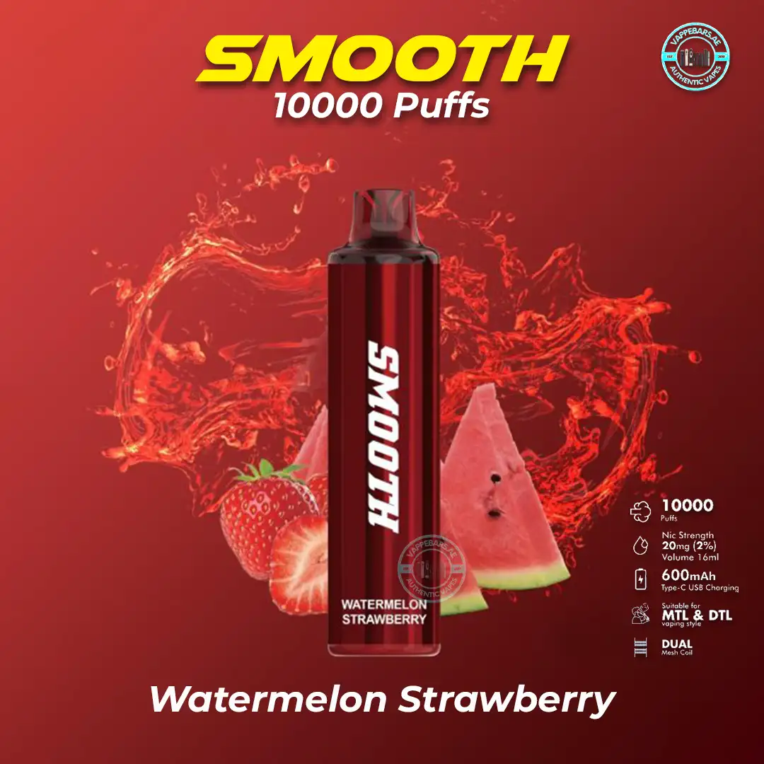 Smooth 10000 Puffs Watermelon Strawberry Disposable Vape in Dubai UAE Smooth 10000 Puffs Watermelon Strawberry Disposable Vape in Dubai UAE
