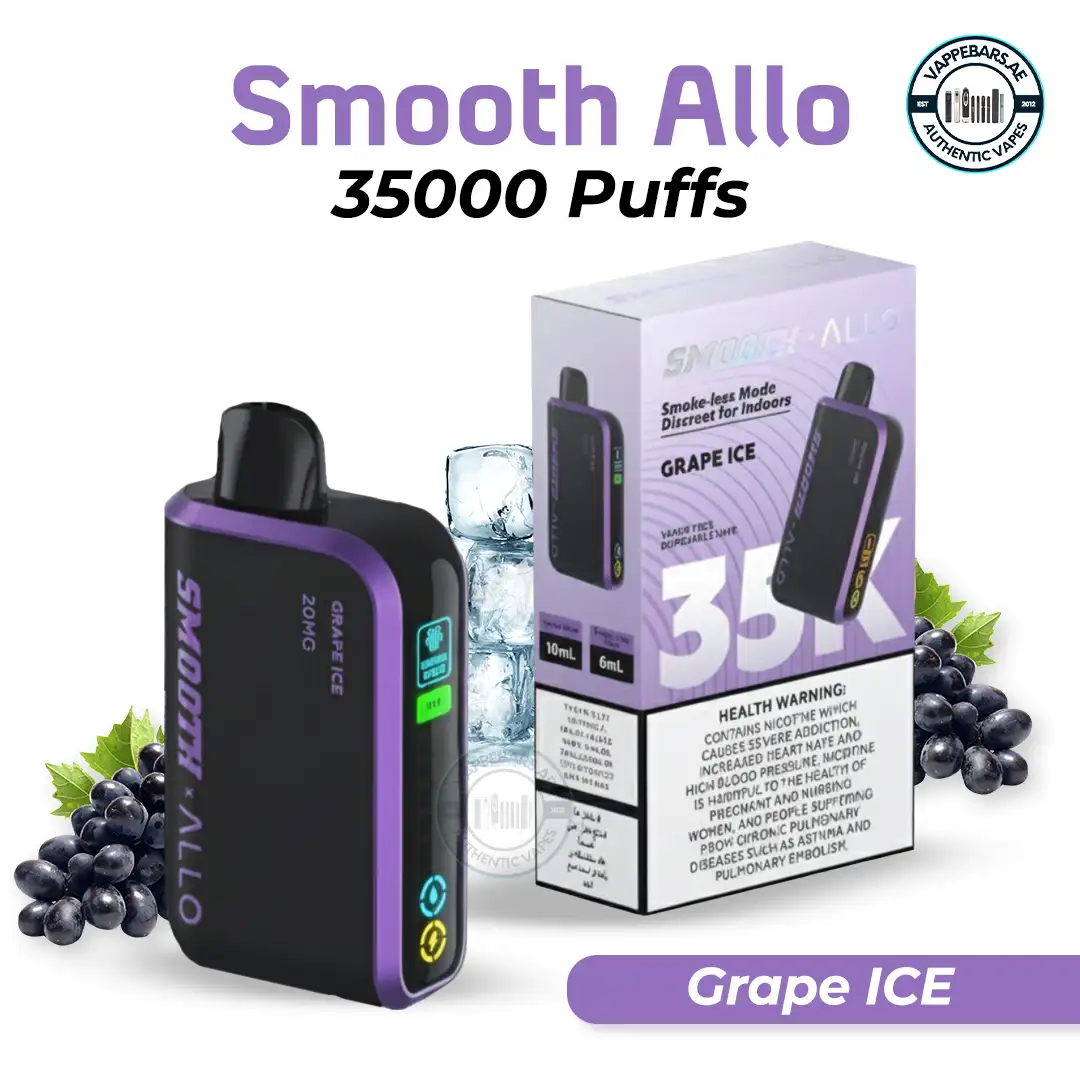 Smooth Allo 35000 puffs Disposable Vape Grape ICE in UAE Smooth Allo 35000 puffs Disposable Vape Grape ICE in UAE