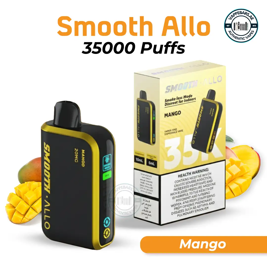 Smooth Allo 35000 puffs Disposable Vape Mango in UAE Smooth Allo 35000 puffs Disposable Vape Mango in UAE