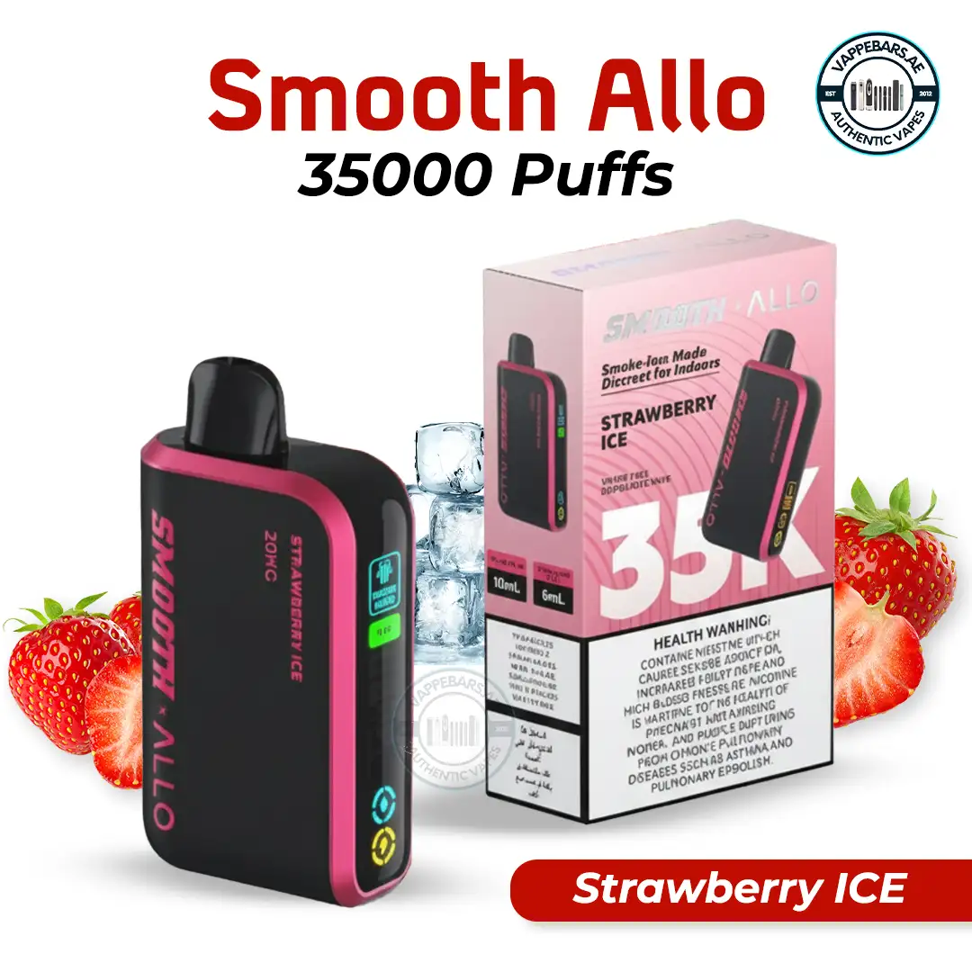 Smooth Allo 35000 puffs Disposable Vape Strawberry ICE in UAE Smooth Allo 35000 puffs Disposable Vape Strawberry ICE in UAE