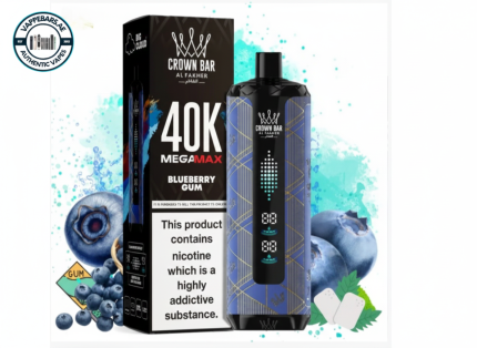 Al Fakher Crown Bar Mega Max 40K Puffs Blueberry gum in UAE