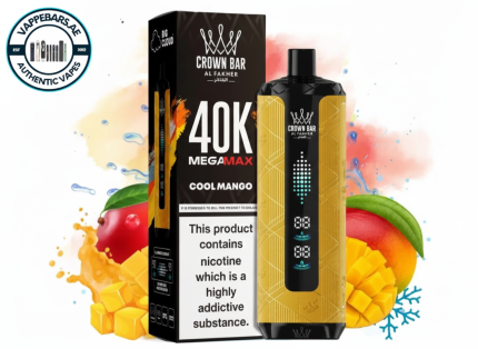 Al Fakher Crown Bar Mega Max 40K Puffs Cool mango in UAE