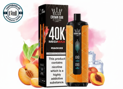 Al Fakher Crown Bar Mega Max 40K Puffs Peach ice in UAE
