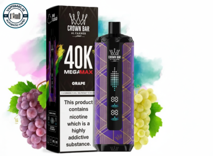 Al Fakher Crown Bar Mega Max 40K Puffs Grape mint in UAE
