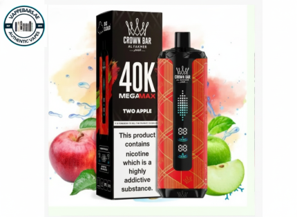 Al Fakher Crown Bar Mega Max 40K Puffs Two Apple in UAE