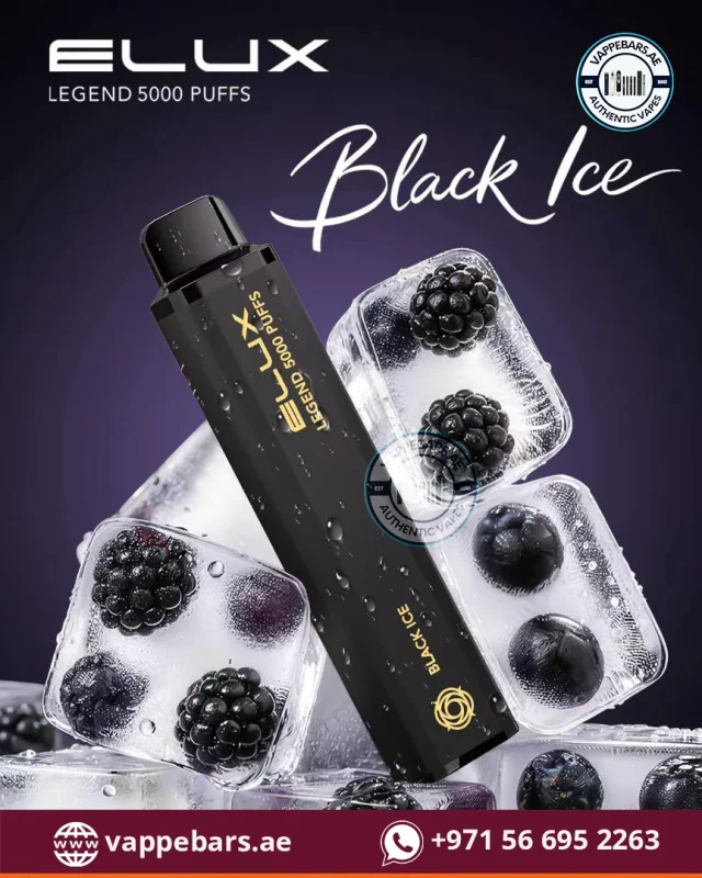 Elux Legend 5000 Puffs Disposable Vape Black Ice in Dubai