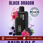 Buy HQD Miracle 8000 Puffs Zero Nicotine Disposable Vape in UAE Black Dragon