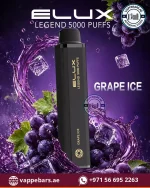 Elux Legend 5000 Puffs Disposable Vape Grape Ice in Dubai