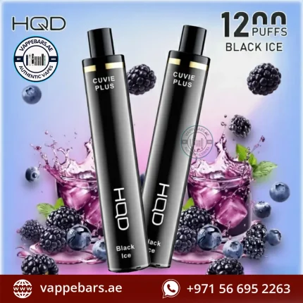 HQD Black Ice 1200 Puffs Cuvie Plus Disposable Vape in UAE