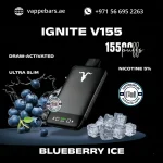 IGNITE V155 15500puffs Ultra Slim Pod Kit Disposable Vape Blueberry Ice