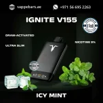 IGNITE V155 15500puffs Ultra Slim Pod Kit Disposable Vape Icy Mint
