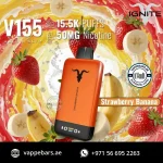 IGNITE V155 15500puffs Ultra Slim Pod Kit Disposable Vape Strawberry Banana