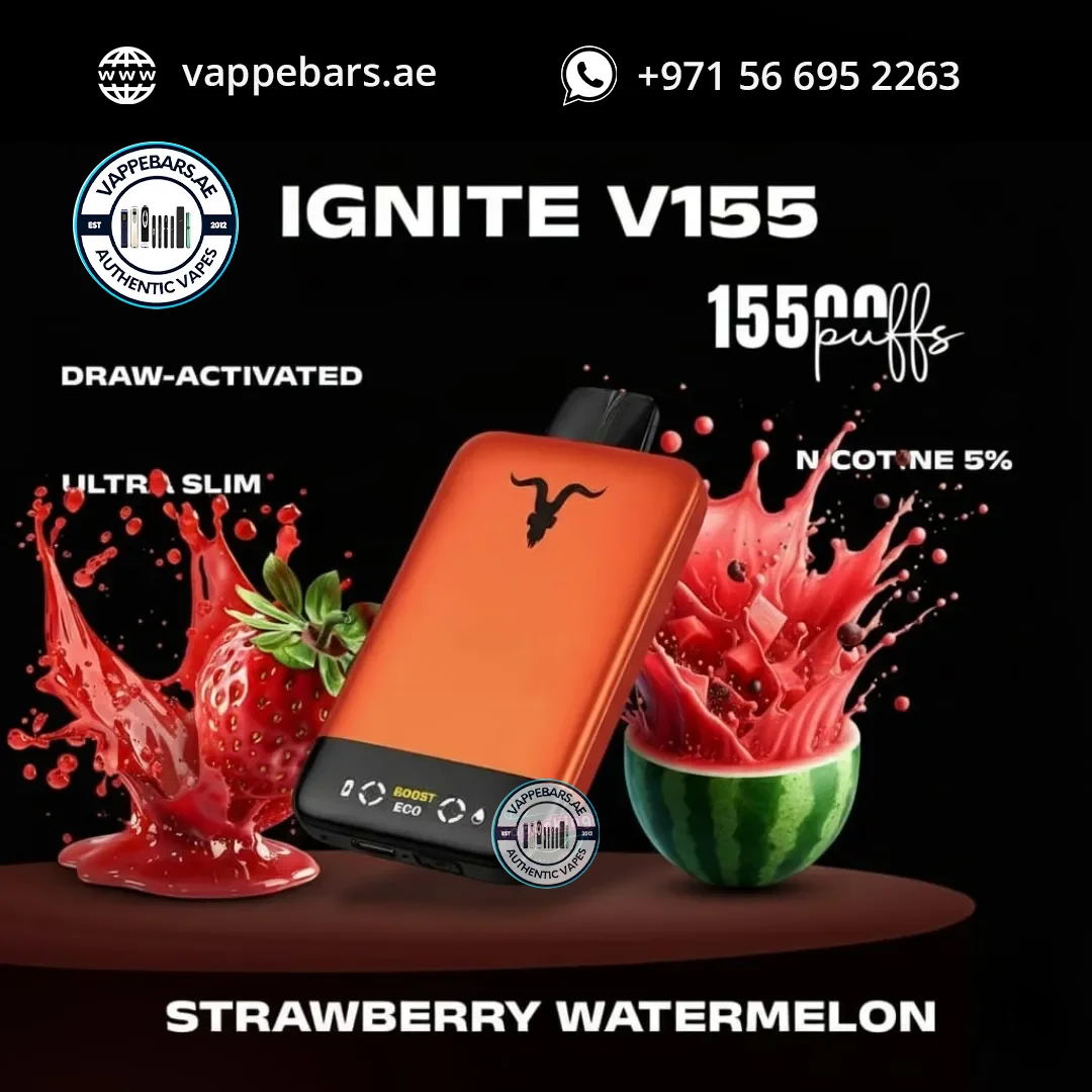 IGNITE V155 15500puffs Ultra Slim Pod Kit Disposable Vape Strawberry Watermelon IGNITE V155 15500puffs Ultra Slim Pod Kit Disposable Vape Strawberry Watermelon