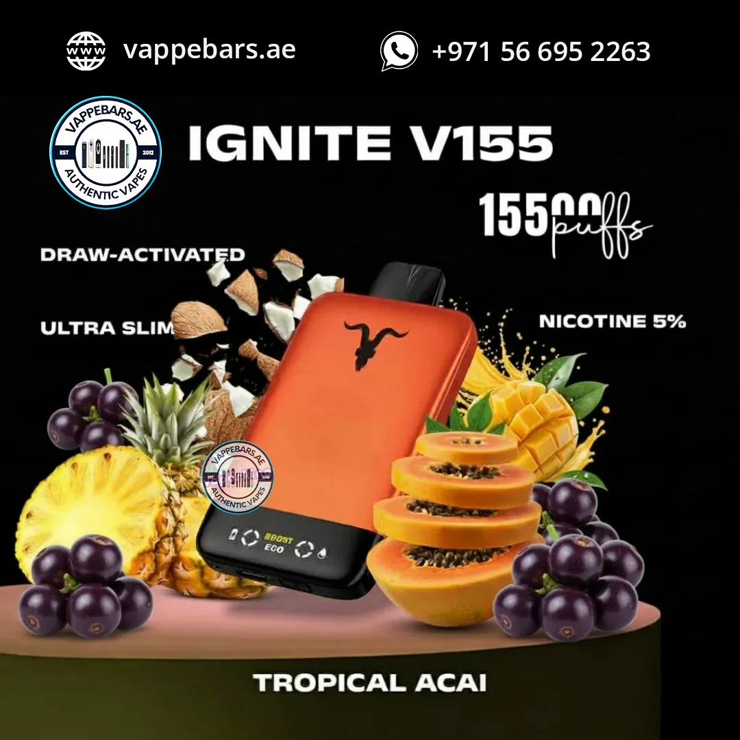 IGNITE V155 15500puffs Ultra Slim Pod Kit Disposable Vape Tropical Acai IGNITE V155 15500puffs Ultra Slim Pod Kit Disposable Vape Tropical Acai
