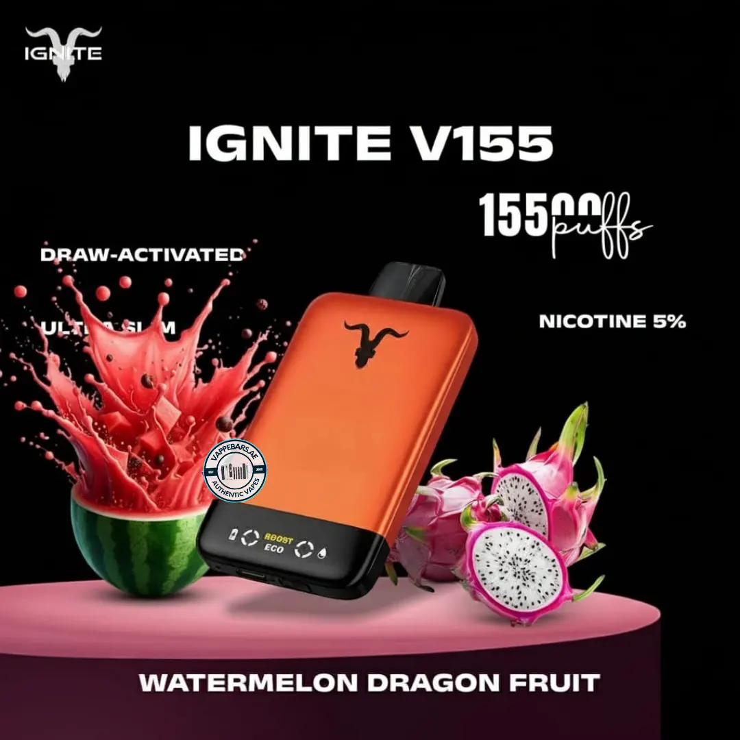 IGNITE V155 15500puffs Ultra Slim Pod Kit Disposable Vape Watermelon Dragon Fruit IGNITE V155 15500puffs Ultra Slim Pod Kit Disposable Vape Watermelon Dragon Fruit