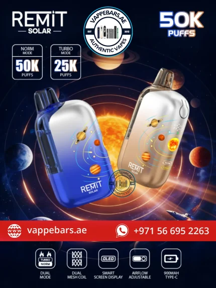 Remit Solar 50000 Puffs Disposable Vape Dual Mode in UAE