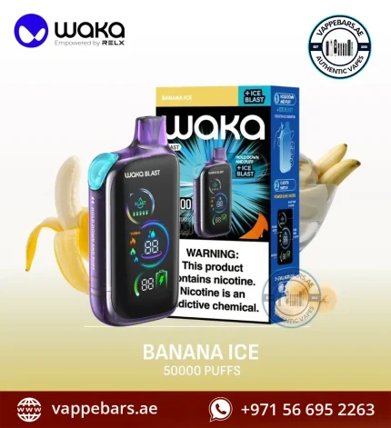 Waka Blast 50000 Puffs 50mg Disposable Vape in UAE Banana Ice