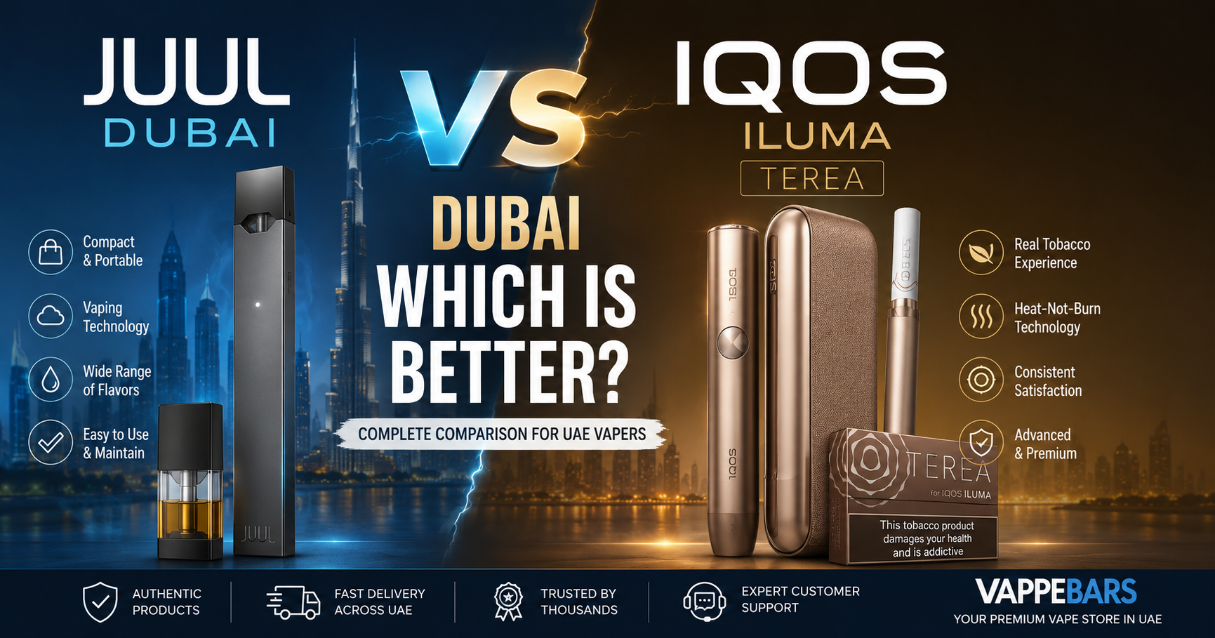 IQOS vs JUUL Dubai Which Is Better? Complete UAE Comparison 2026