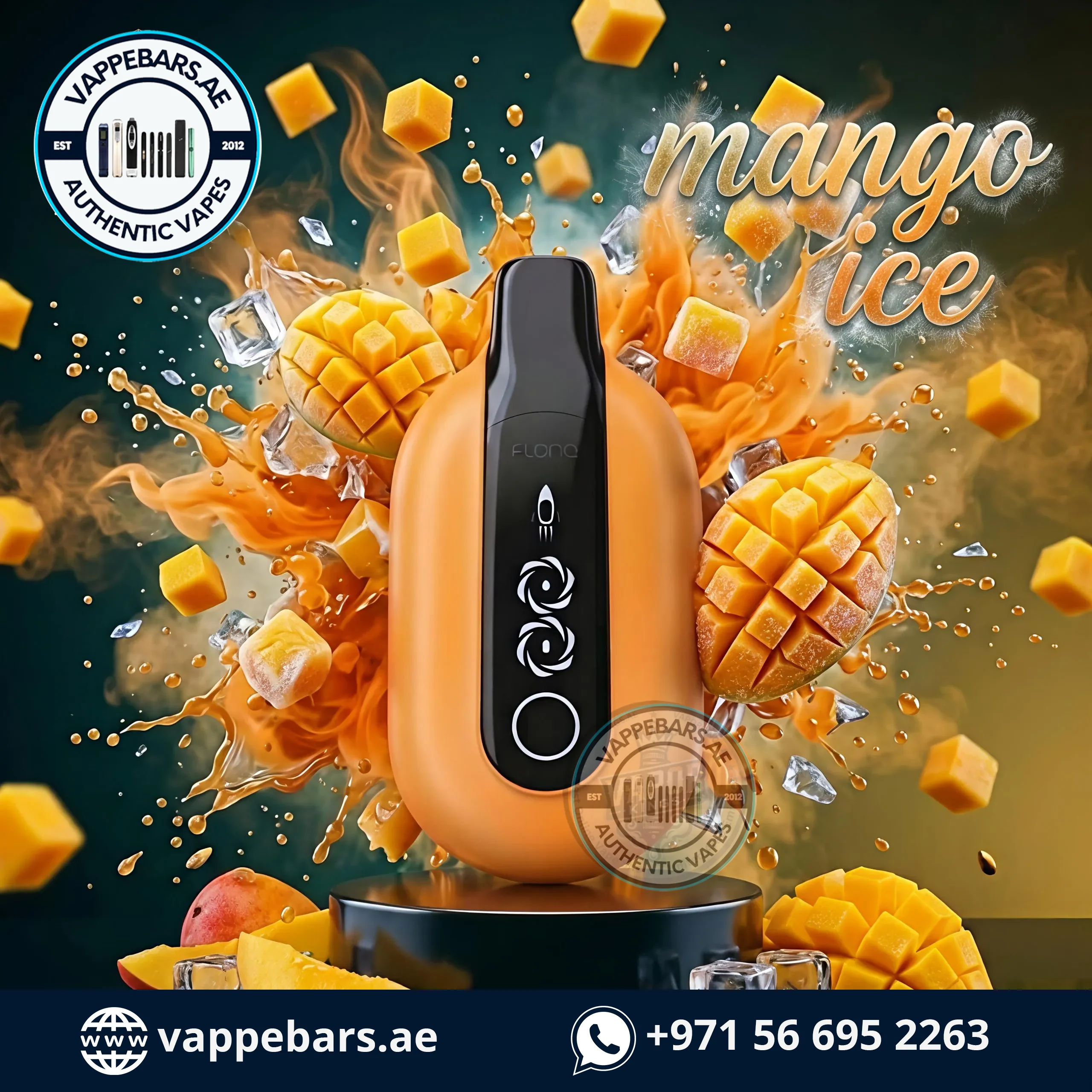 Malaki by Flonq Ultra 20K Puffs Disposable Vape Mango Ice in UAE Malaki by Flonq Ultra 20K Puffs Disposable Vape Mango Ice in UAE