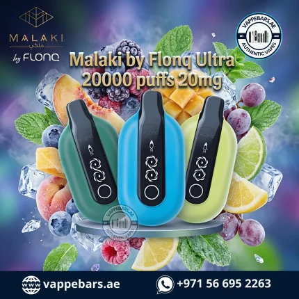 Malaki by Flonq Ultra 20000 Puffs Disposable Vape 20MG in Dubai UAE