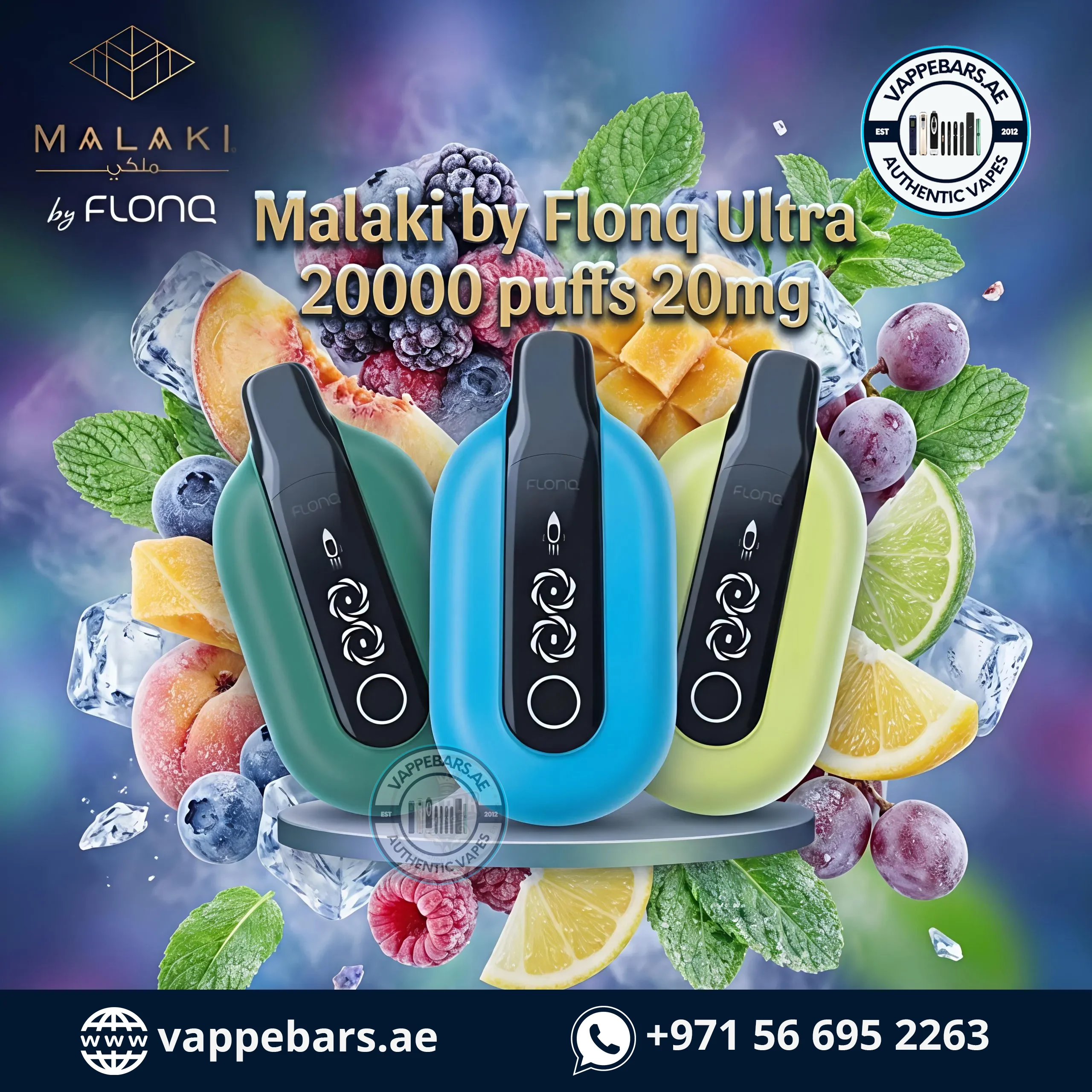 Malaki by Flonq Ultra 20000 Puffs Disposable Vape 20MG in Dubai UAE Malaki by Flonq Ultra 20000 Puffs Disposable Vape 20MG in Dubai UAE