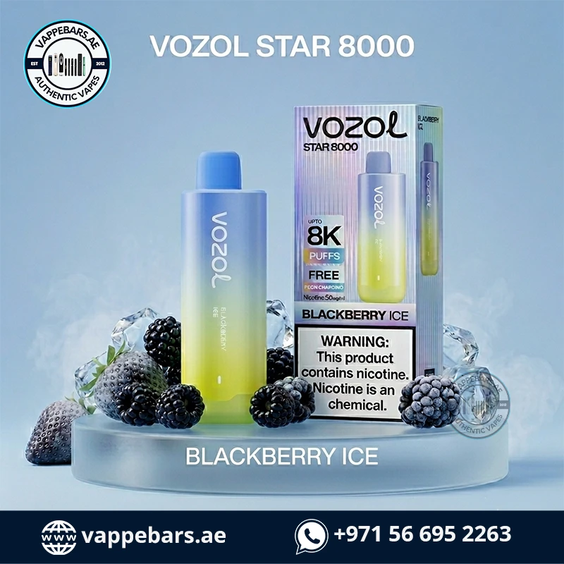 Vozol Star 8000 Puffs Disposable Vape Blackberry Ice in UAE Vozol Star 8000 Puffs Disposable Vape Blackberry Ice in UAE