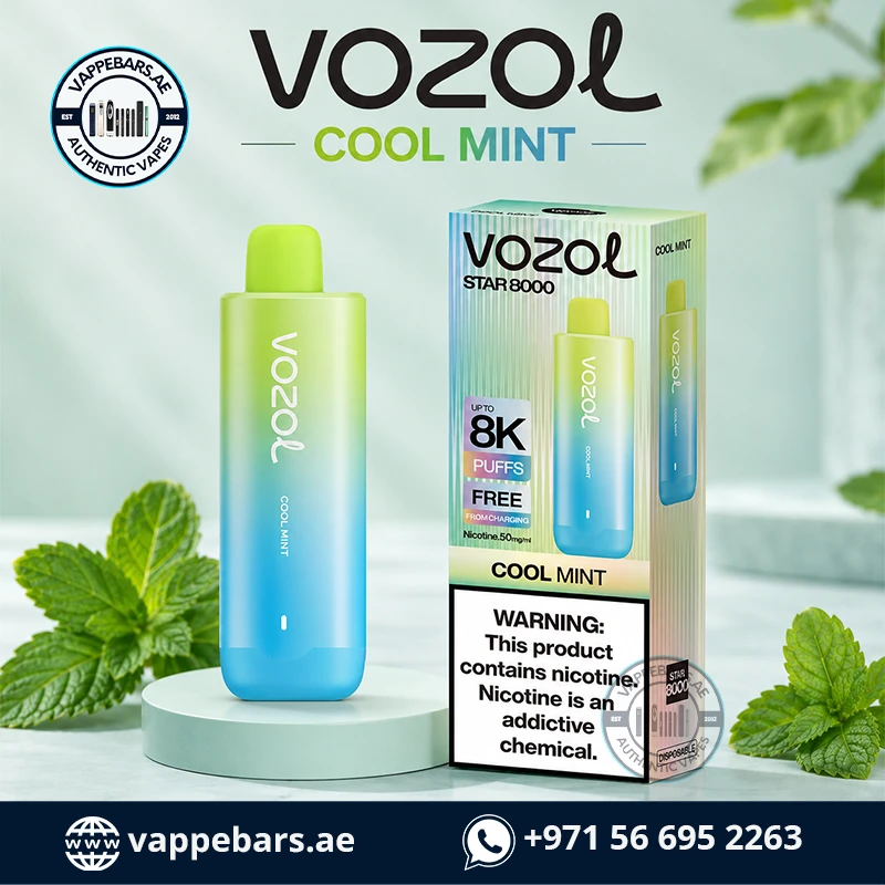 Vozol Star 8000 Puffs Disposable Vape Cool Mint in UAE Vozol Star 8000 Puffs Disposable Vape Cool Mint in UAE