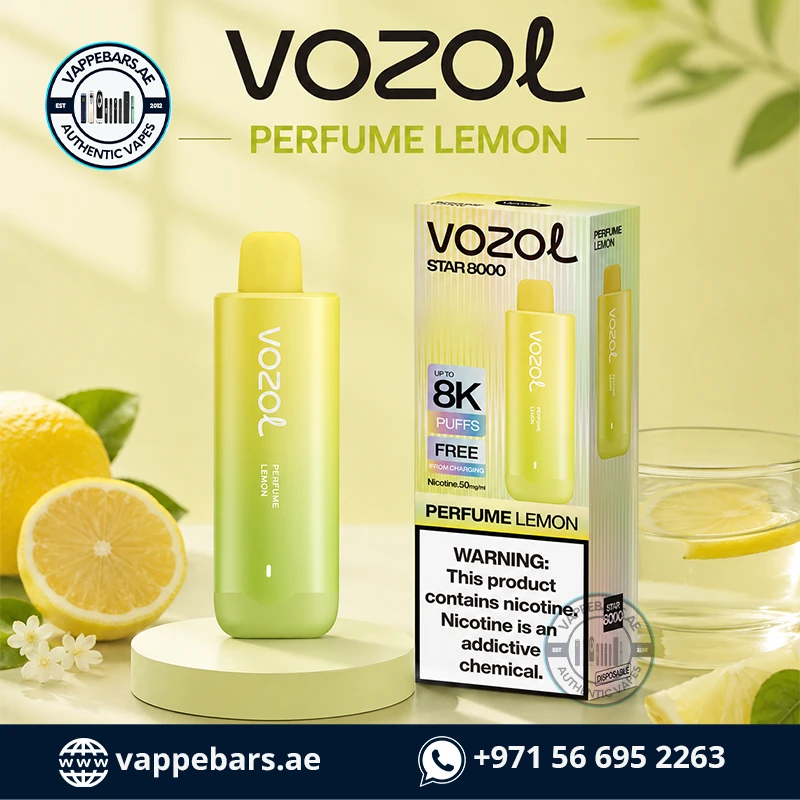 Vozol Star 8000 Puffs Disposable Vape Perfume Lemon in UAE Vozol Star 8000 Puffs Disposable Vape Perfume Lemon in UAE