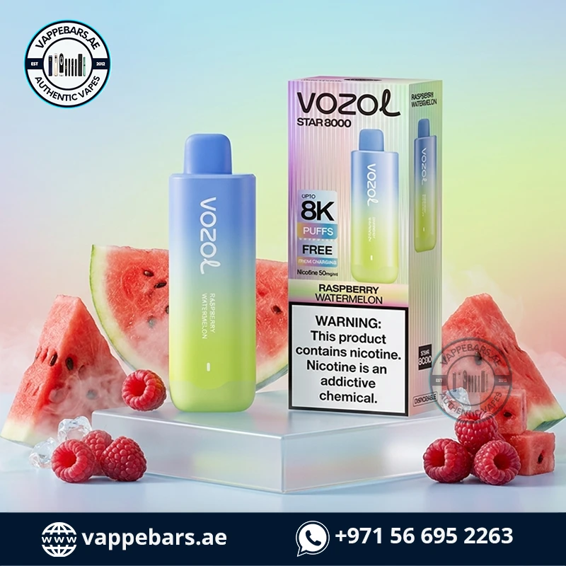 Vozol Star 8000 Puffs Disposable Vape Raspberry Watermelon in UAE Vozol Star 8000 Puffs Disposable Vape Raspberry Watermelon in UAE