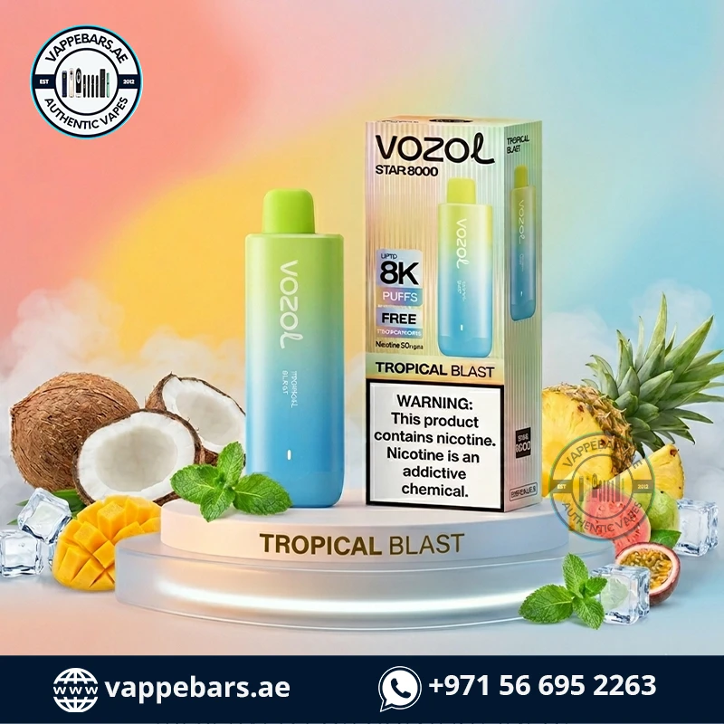 Vozol Star 8000 Puffs Disposable Vape Tropical Blast in UAE Vozol Star 8000 Puffs Disposable Vape Tropical Blast in UAE