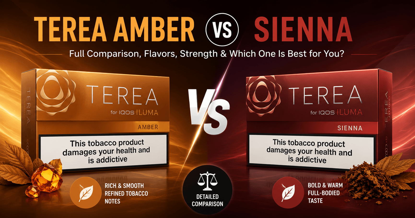 TEREA Amber vs Sienna | Complete Flavor Comparison Guide