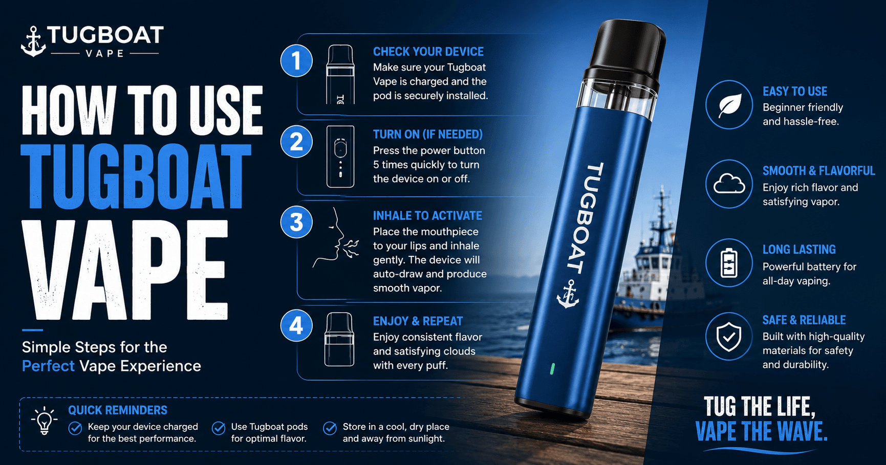 How to use Tugboat Vape