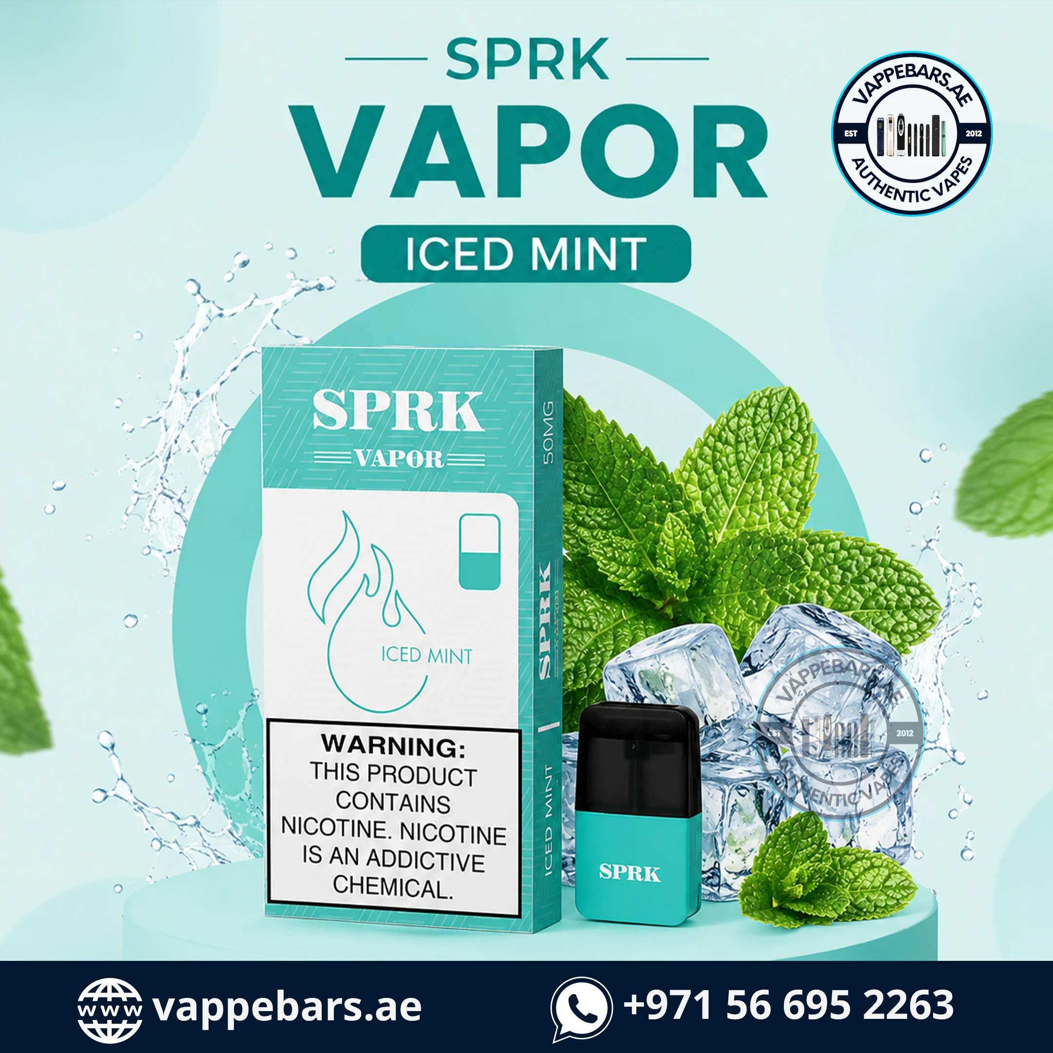 SPRK VAPOR Iced Mint in Sharjah UAE SPRK VAPOR Iced Mint in Sharjah UAE